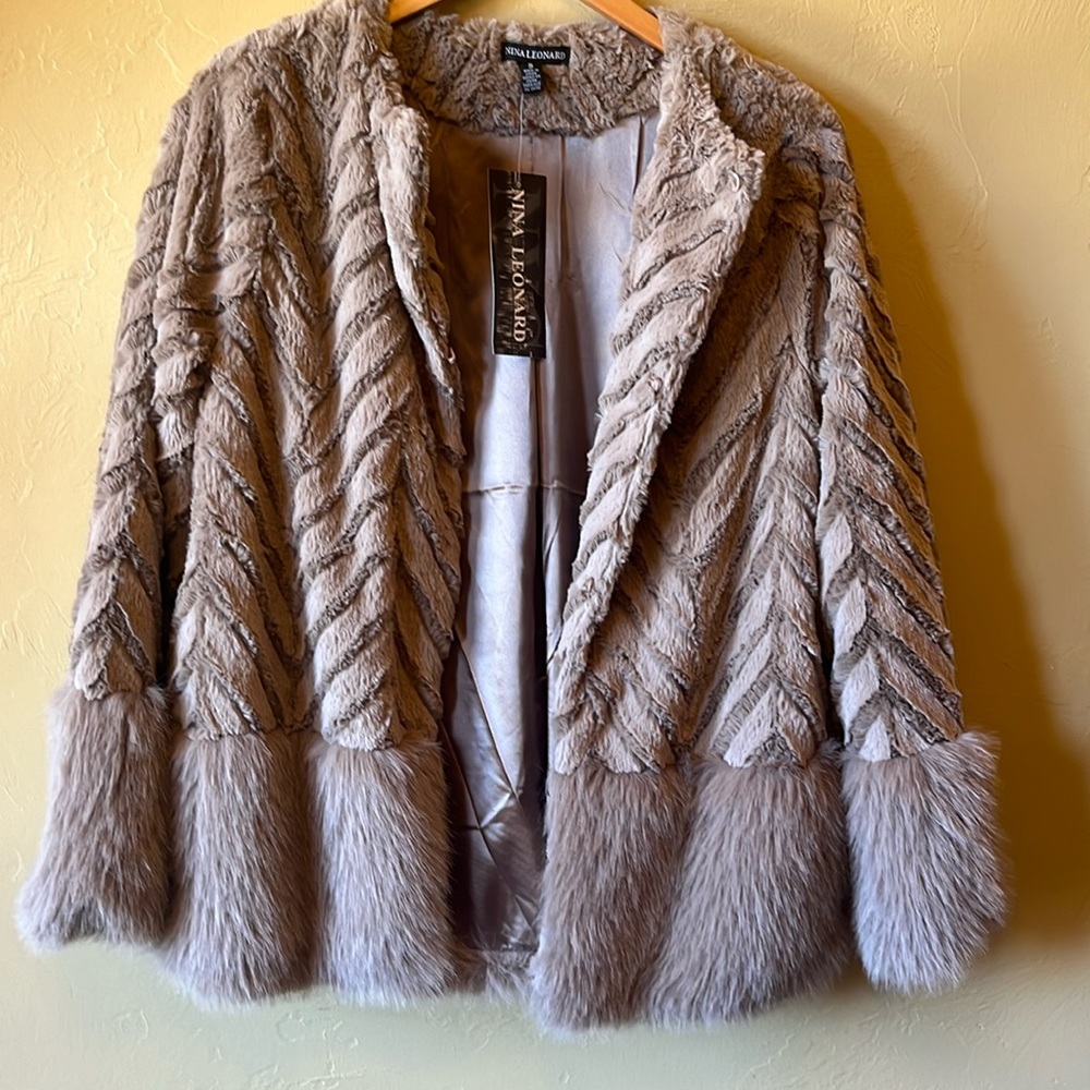 NWT Classy faux, fur Jacket